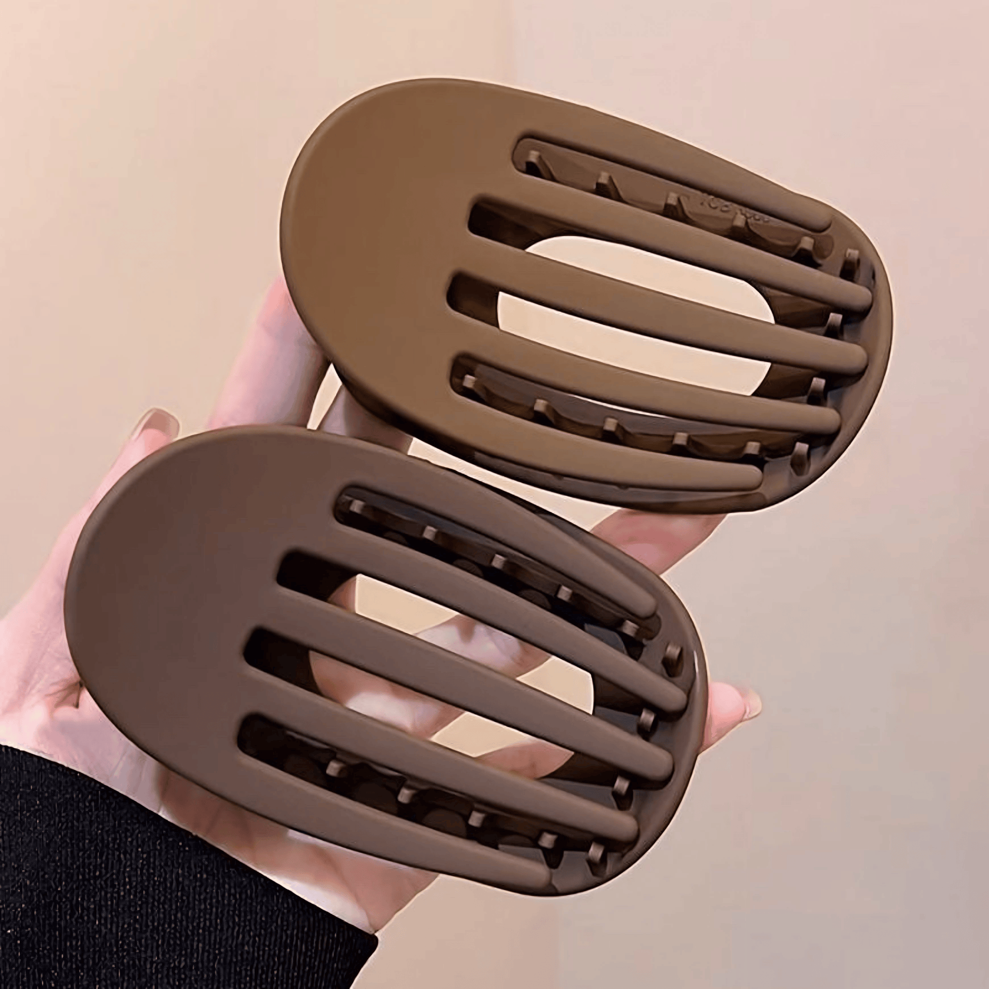 4pc Fashion Oval Flat Hair Clips 