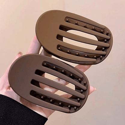 4pc Fashion Oval Flat Hair Clips 