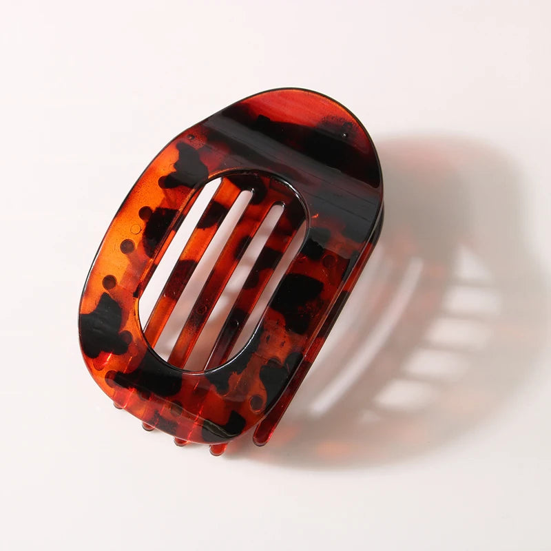 4pc Fashion Oval Flat Hair Clips 
