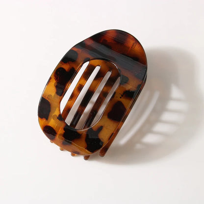 4pc Fashion Oval Flat Hair Clips 