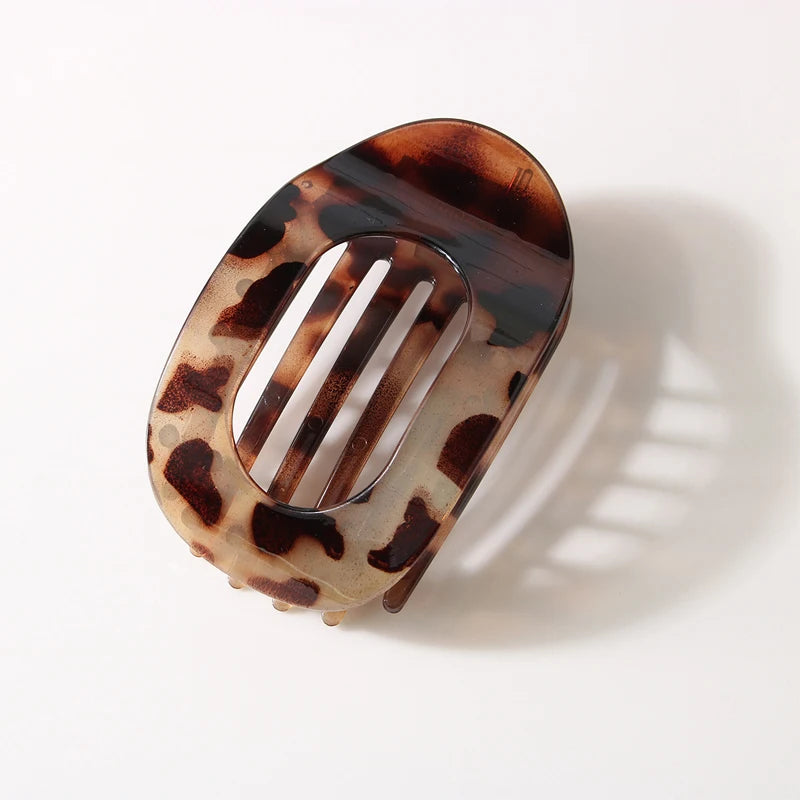 4pc Fashion Oval Flat Hair Clips 