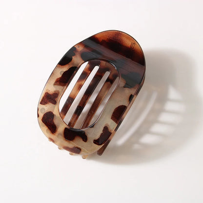 4pc Fashion Oval Flat Hair Clips 